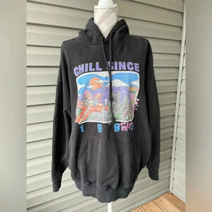 Brandy Melville Women's Hoodie Black Sz OS